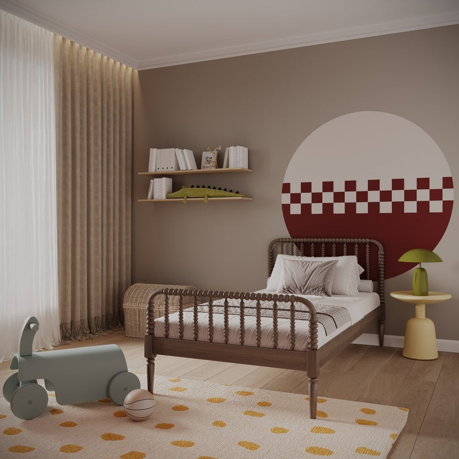 Check Clay Standard Round Wallpaper Wall Art check-clay-standard-round-wallpaper-wall-art