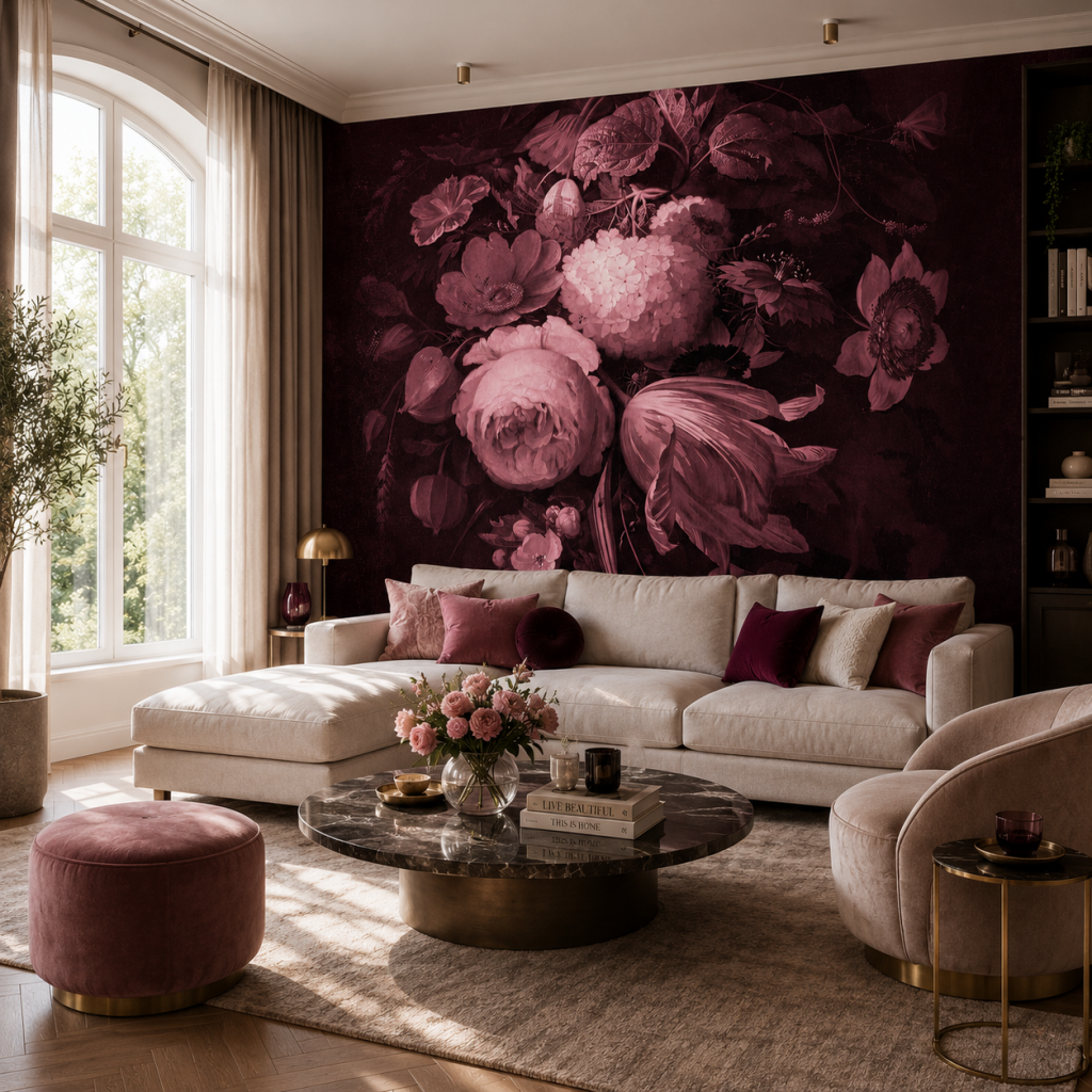 Boudoir Pink – Made-to-measure wallpaper