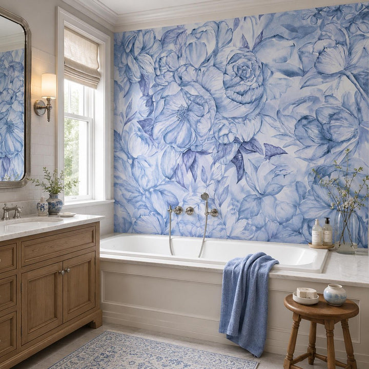 Brassica Blue – Tapeta na míru Aqua Zone