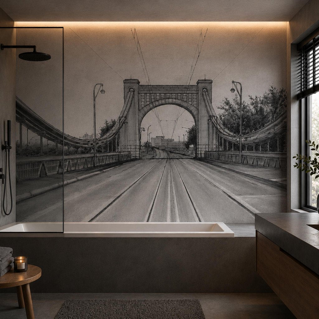 Bridge B&W – Tapeta na míru Aqua Zone