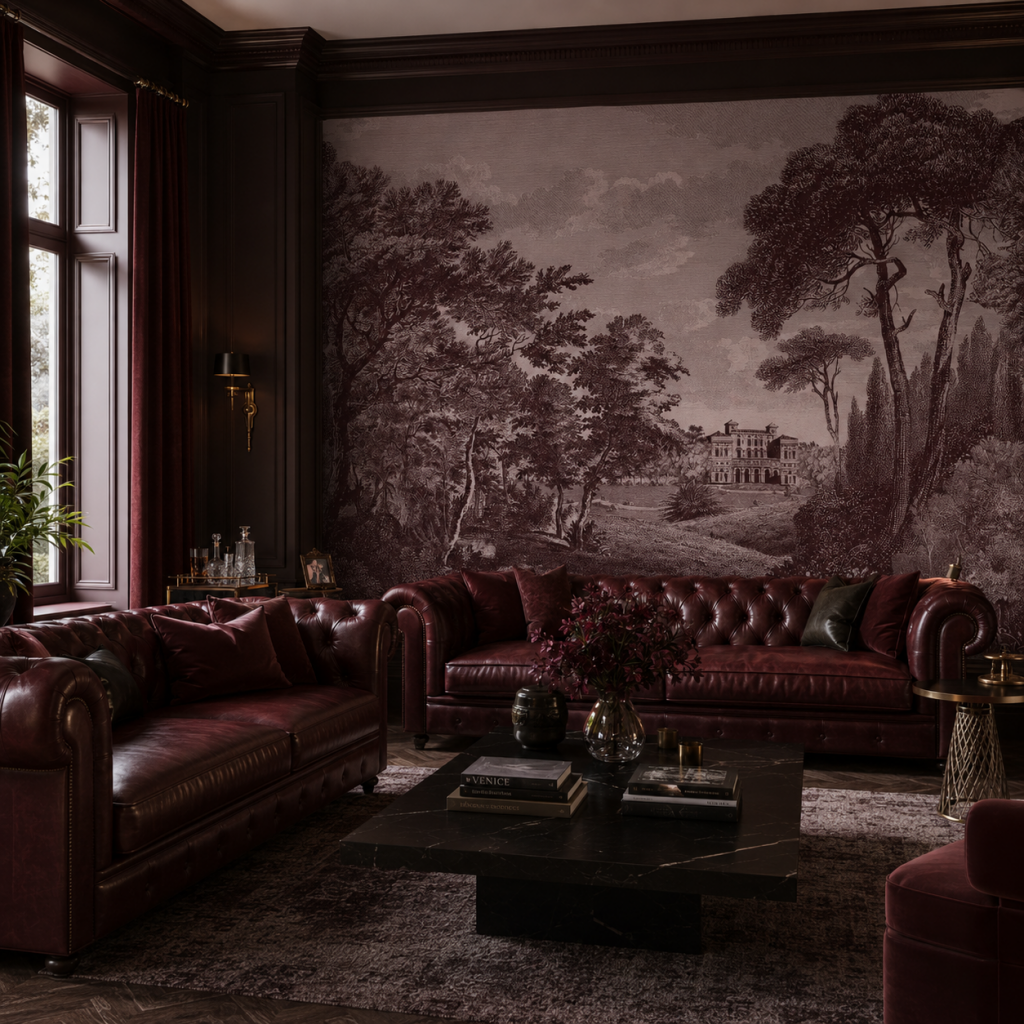 Cartagine Burgundy – Tapeta na wymiar