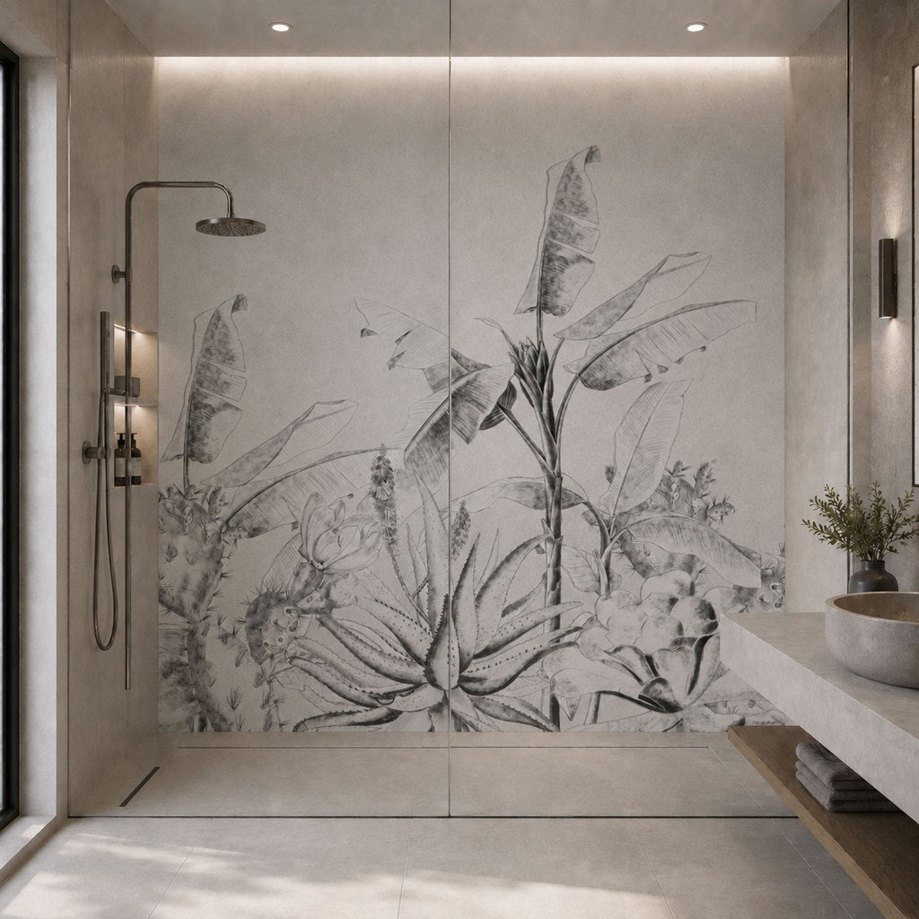 Rainforest Sketch – Tapeta na wymiar Aqua Zone