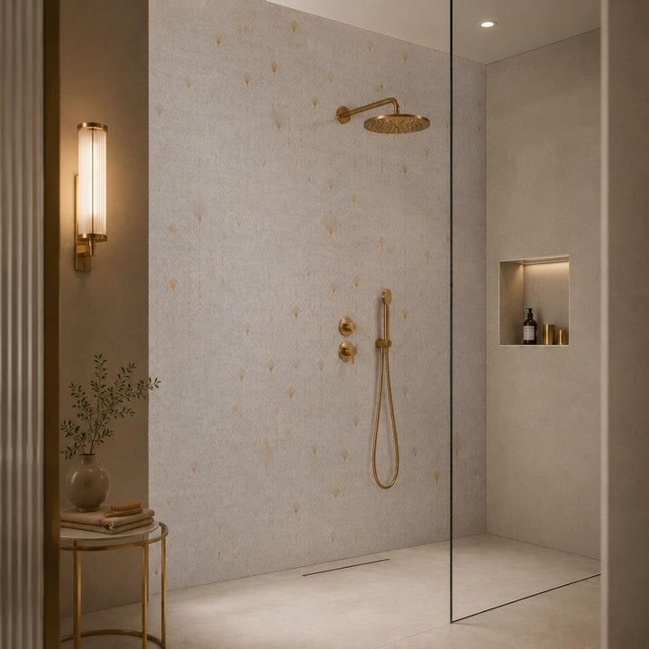 Concrete Fan Gold – Tapeta na míru Aqua Zone