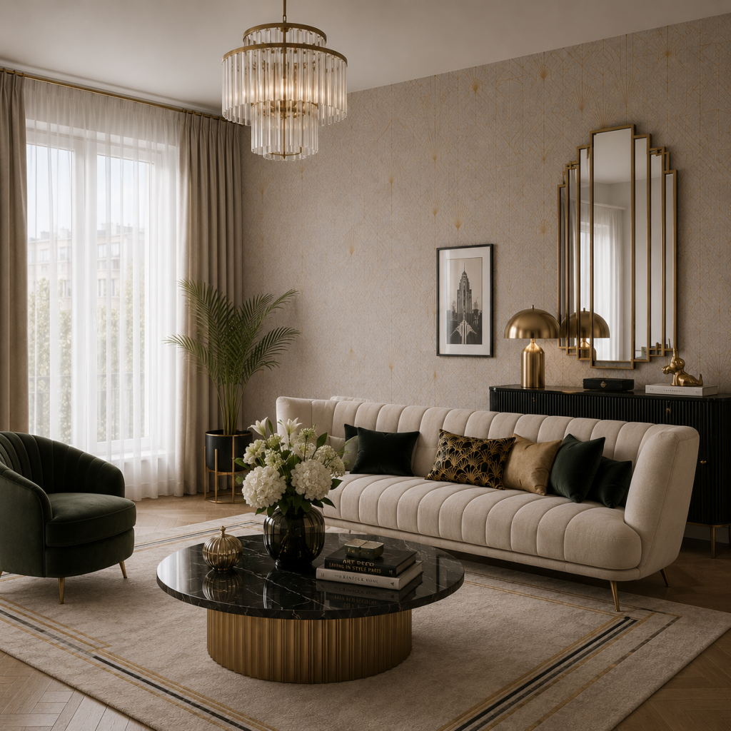 Concrete Fan Gold – Made-to-measure wallpaper