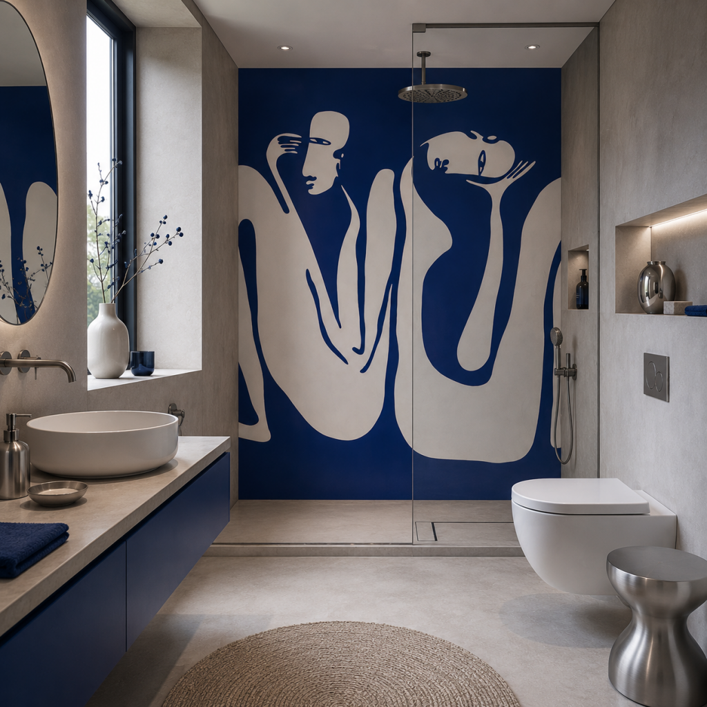 Couple Cobalt – Tapeta na míru Aqua Zone