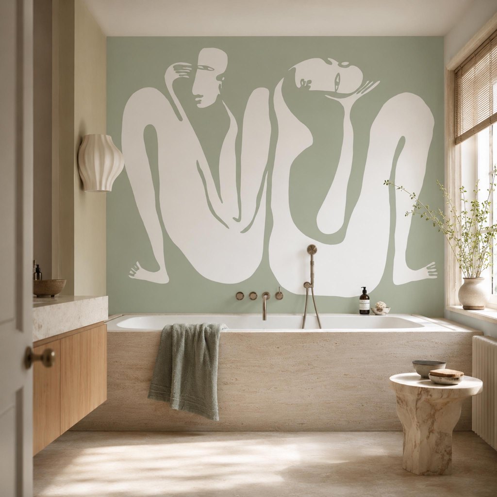 Couple Sage – Custom-Made Wallpaper Aqua Zone