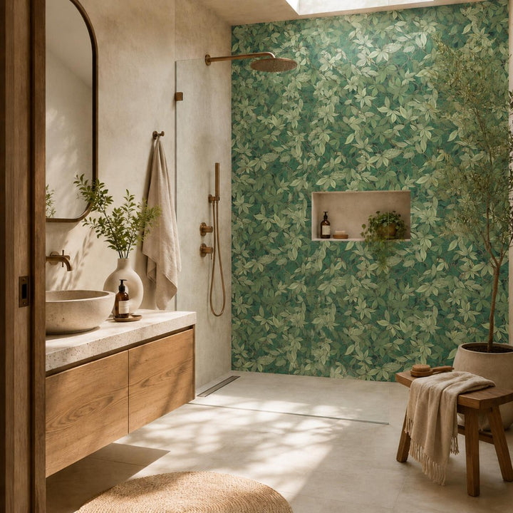 Edera Dark Green – Tapeta na míru Aqua Zone