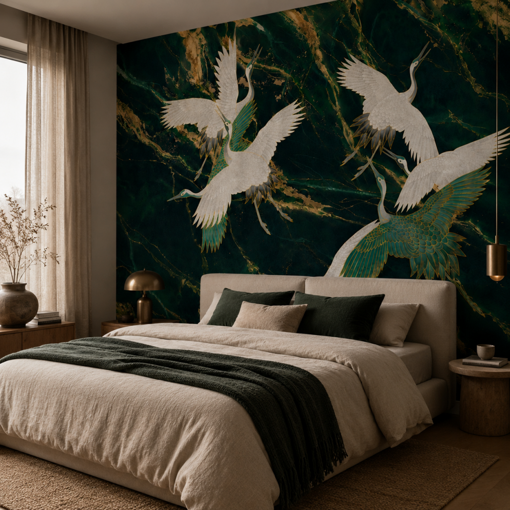 Emerald Tsuru – Tapeta na wymiar