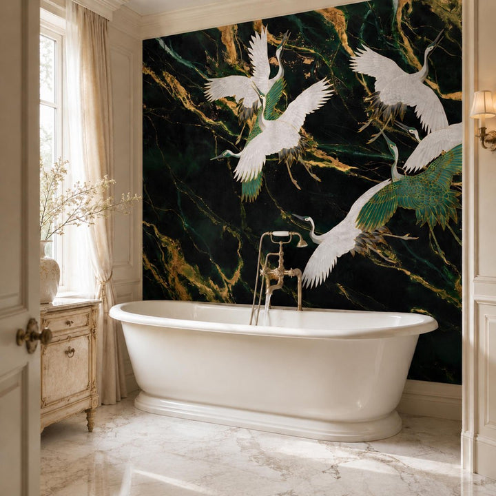 Emerald Tsuru – Tapeta na míru Aqua Zone