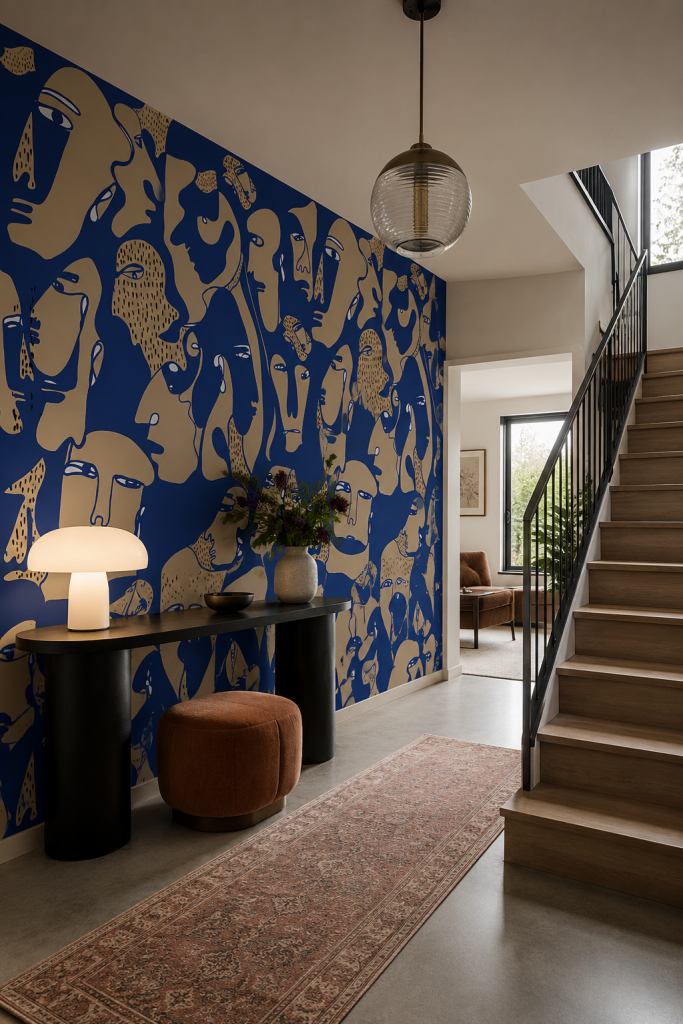 Faces Cobalt – Tapeta na wymiar