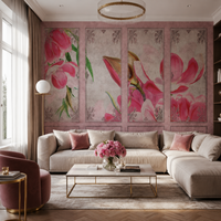 Refined Pink Magnolia – Custom Wallpaper