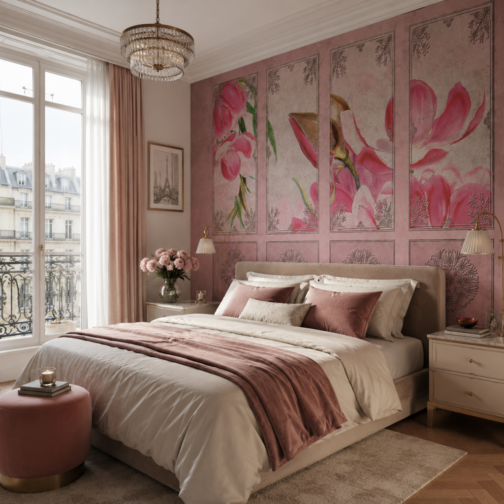 Refined Pink Magnolia – Custom Wallpaper