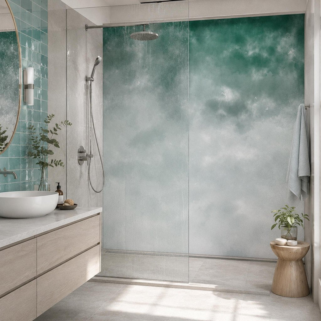 Watercolor Ombre Green – Tapeta na wymiar Aqua Zone