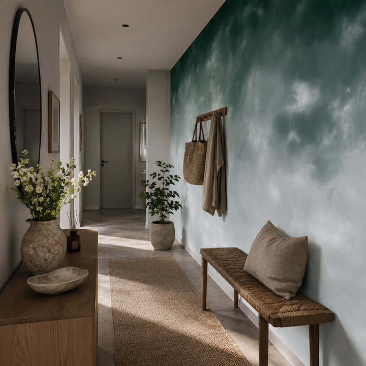Watercolor Ombre Green – Tapeta na wymiar