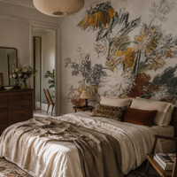 Grey Classic Flower – Custom-sized wallpaper