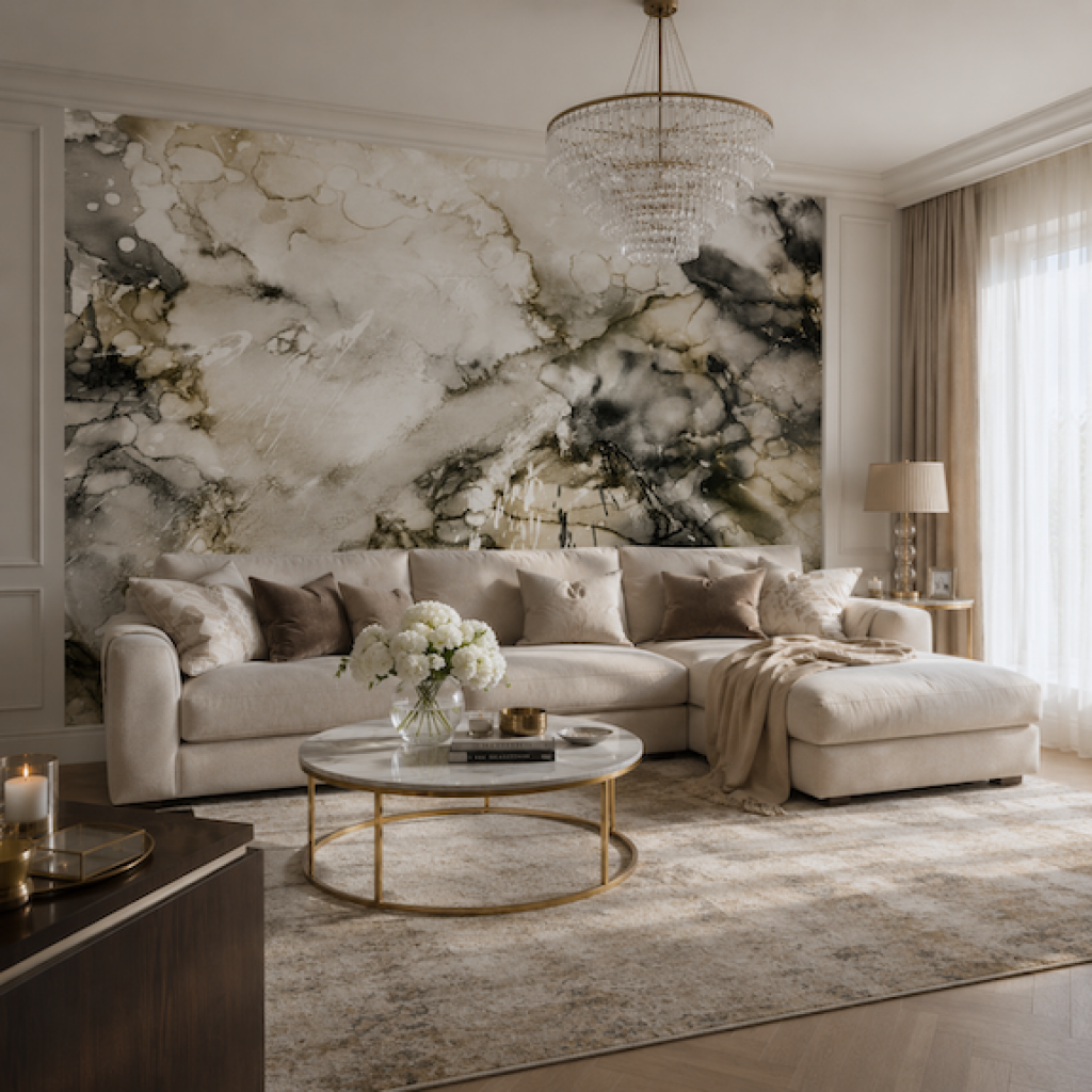 Lago Beige and Grey – Tapeta na wymiar