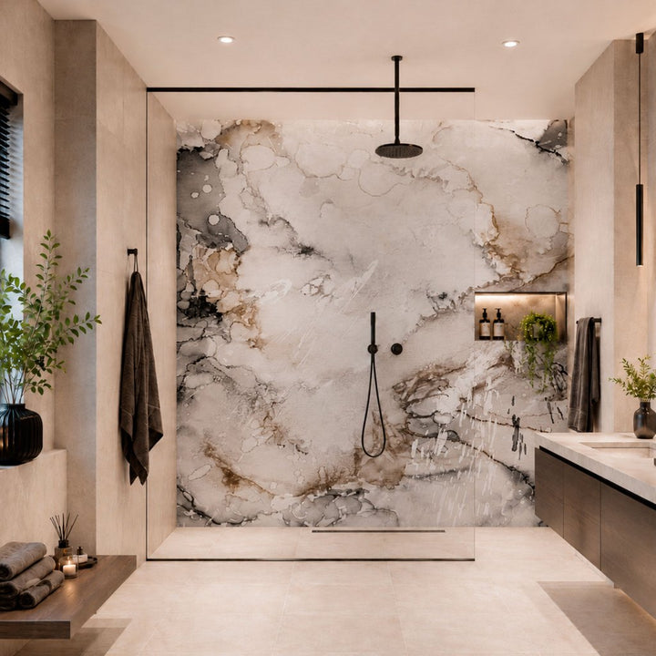 Lago Beige and Grey – Tapeta na míru Aqua Zone