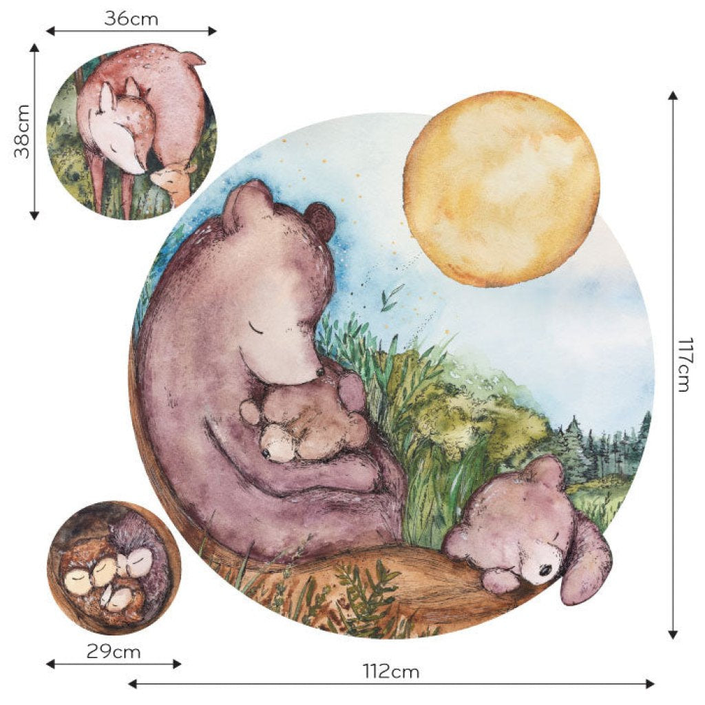 Bears Family – Tapeta Koło Standard