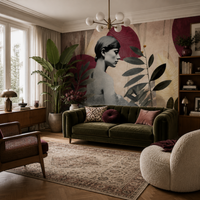 Onna Burgundy – Tapeta na wymiar