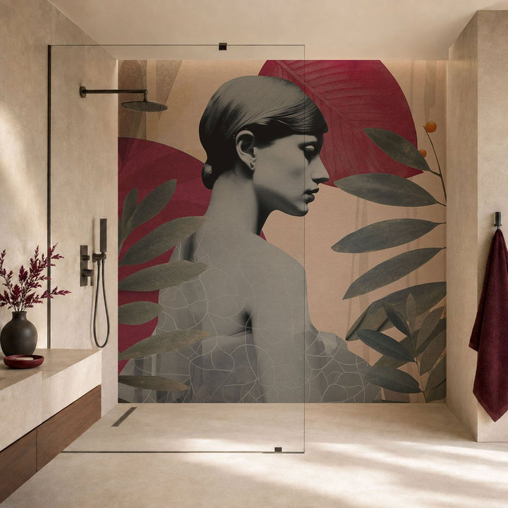 Onna Burgundy – Tapeta na míru Aqua Zone