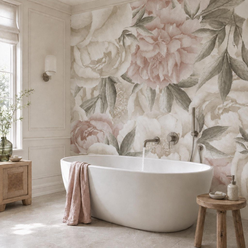Peony Light Big – Tapeta na míru Aqua Zone