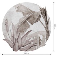 Rainforest Beige – Tapeta Koło Standard