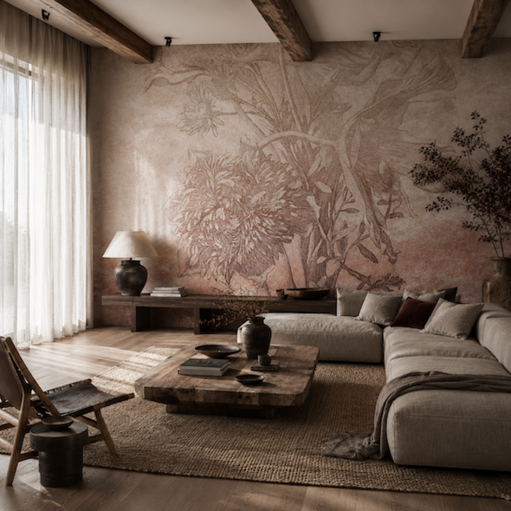 Rust Ombre Flower – Tapeta na wymiar
