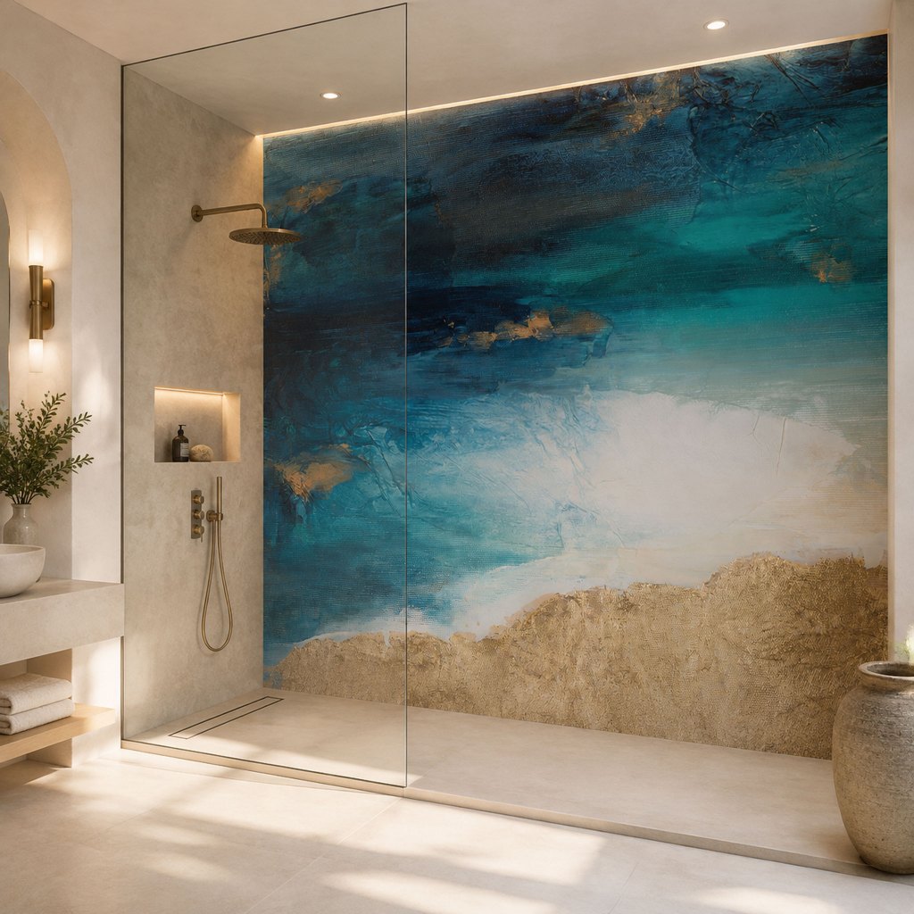 Santorini – Tapeta na wymiar Aqua Zone