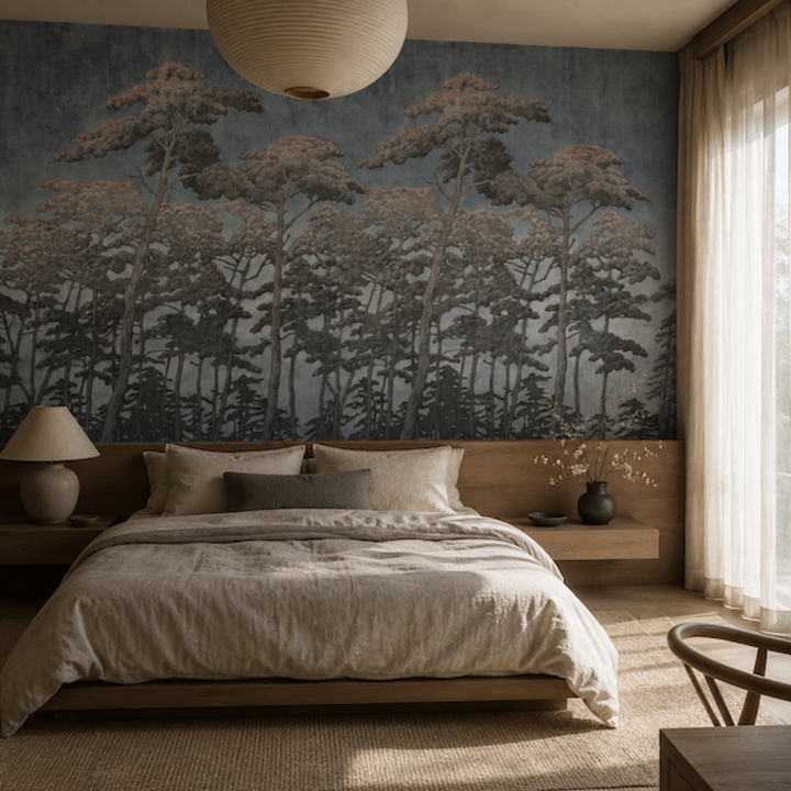 Secret Forest Blue – Tapeta na wymiar