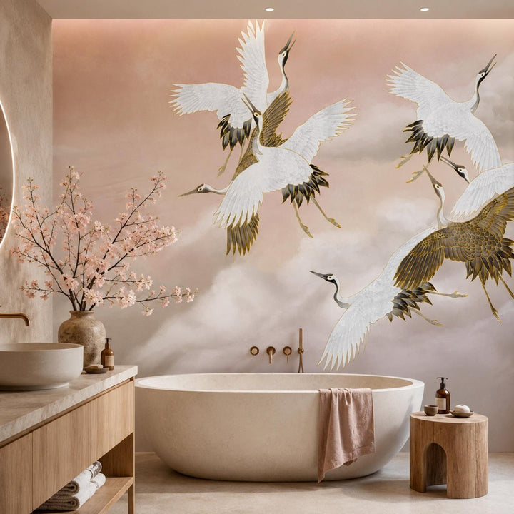 Taupe Tsuru – Tapeta na míru Aqua Zone