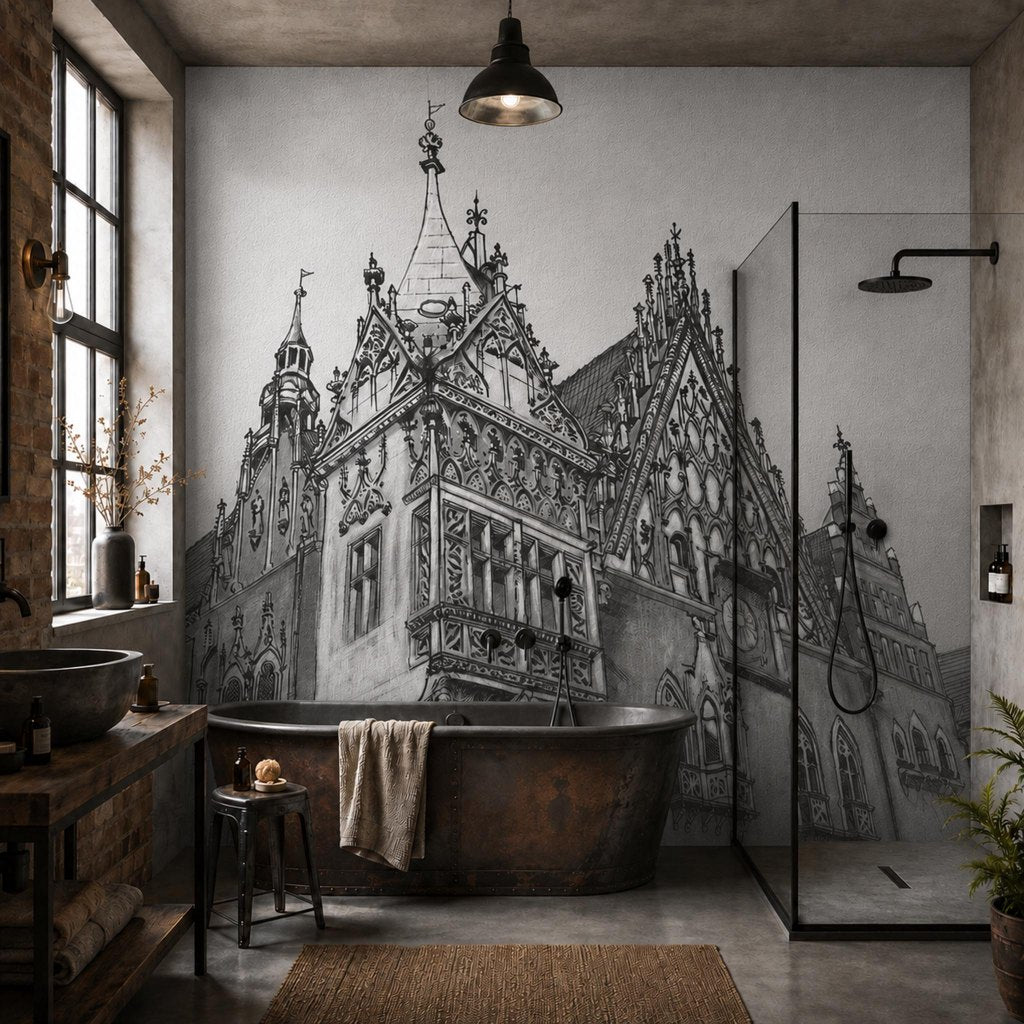 Town Hall B&W – Tapeta na wymiar Aqua Zone