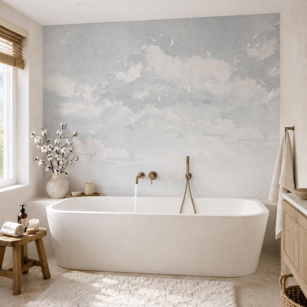 White Birds – Tapeta na wymiar Aqua Zone
