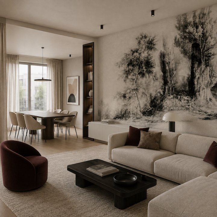 Calm Black and White – Tapeta na wymiar