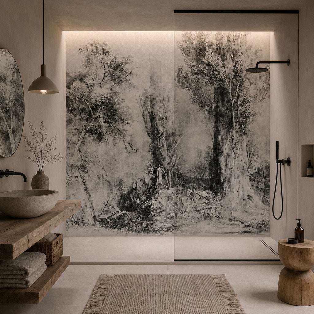 Calm Black and White – Tapeta na wymiar Aqua Zone