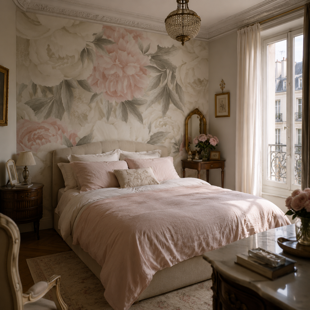 Peony Light Big – Tapeta na míru