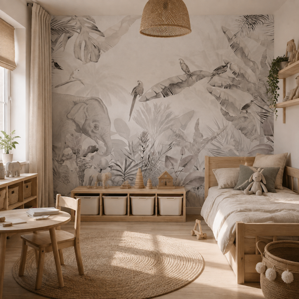 Jungle Beige – Tapeta na míru