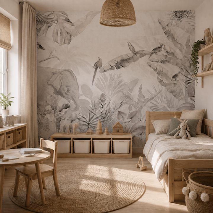 Jungle Beige – Tapeta na míru