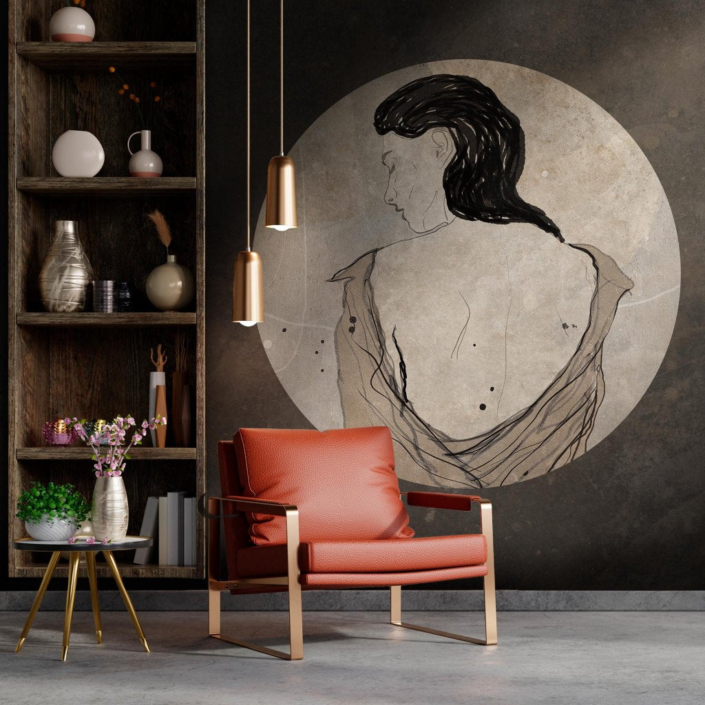 Moria Femme – Standard Round Wallpaper