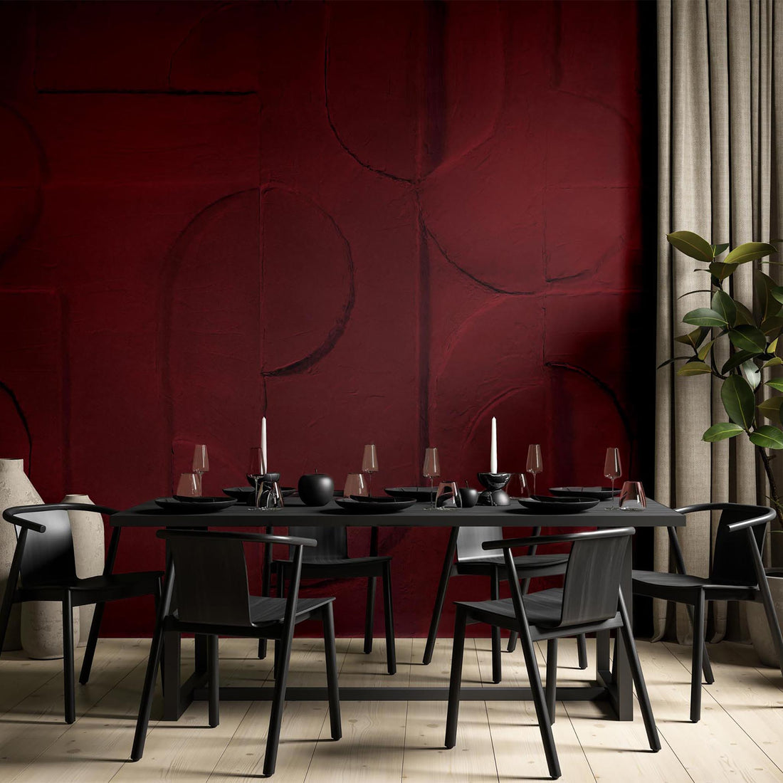 Bene Burgundy concrete 100x300