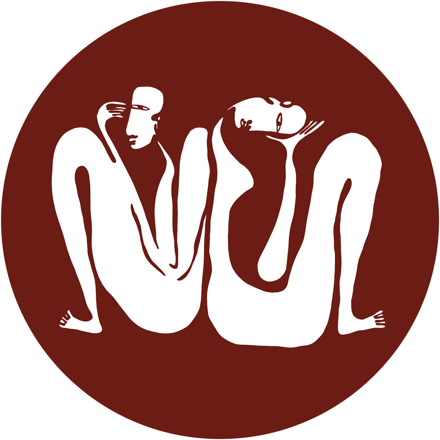 Tapeta Koło Couple Burgundy