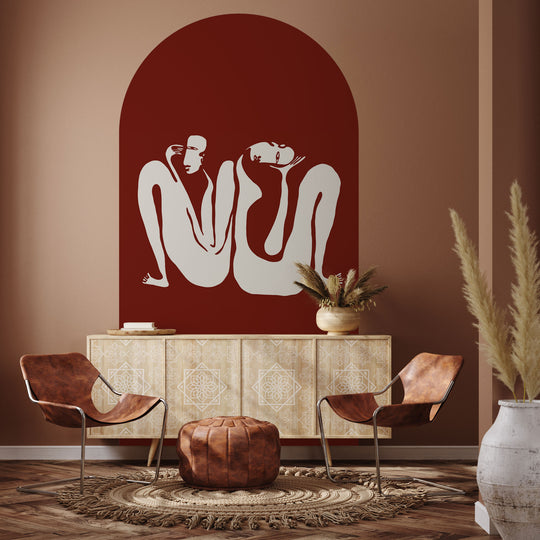 Tapeta Łuk Couple Burgundy