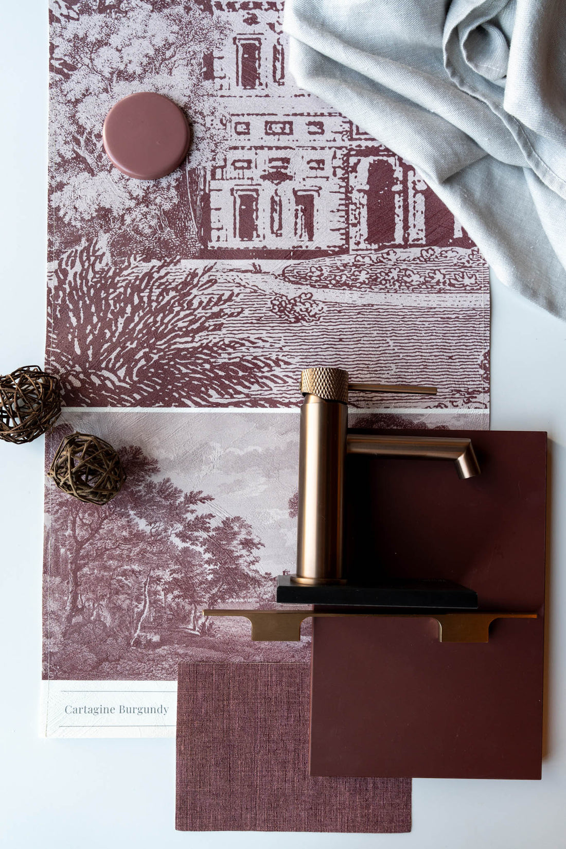 Cartagine Burgundy – Tapeta na wymiar