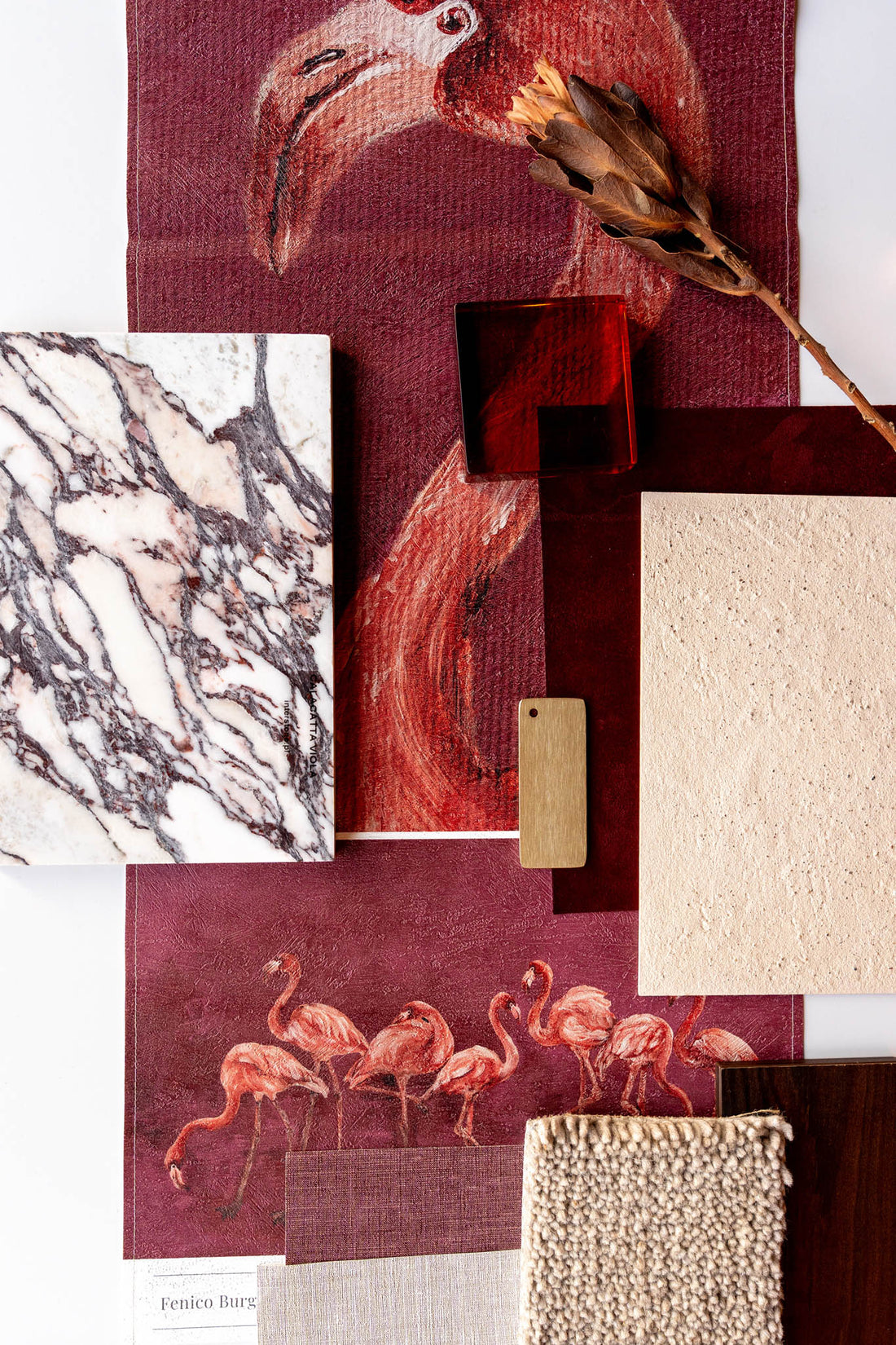 Fenico Burgundy – Custom Wallpaper