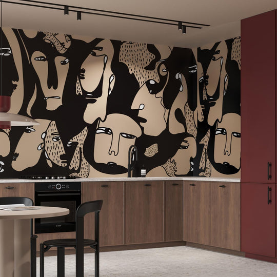 Faces- Tapeta w standaryzowanych rolkach