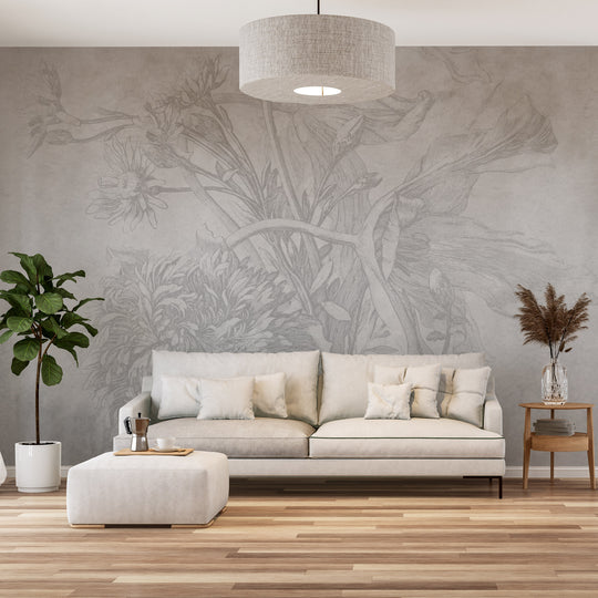 Tapeta Grey Ombre Flower