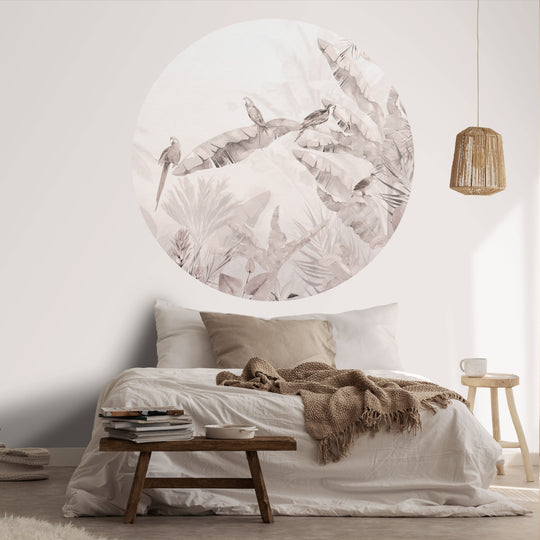 Tapeta Koło Jungle Beige II