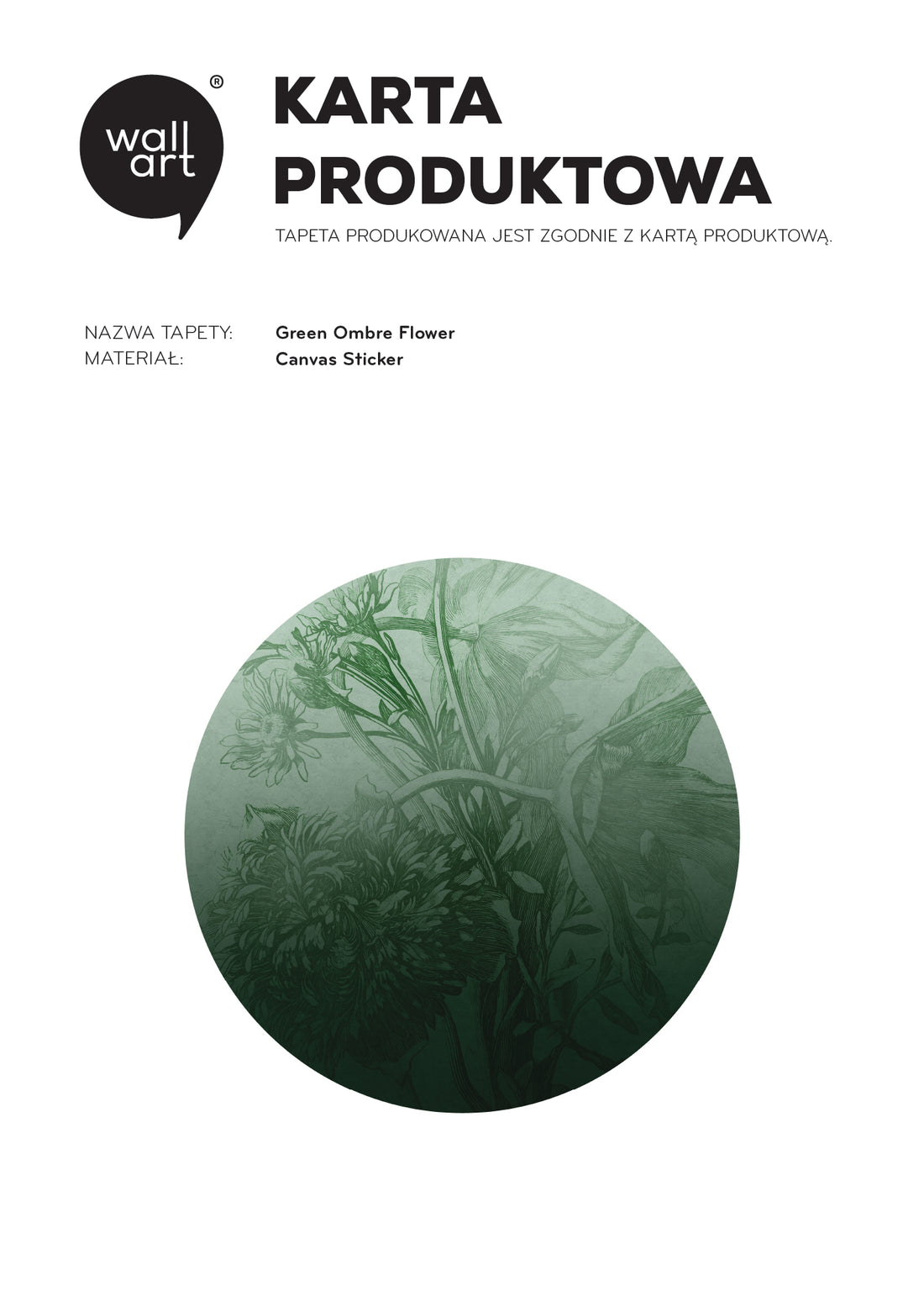 Green Ombre Flower KOŁO