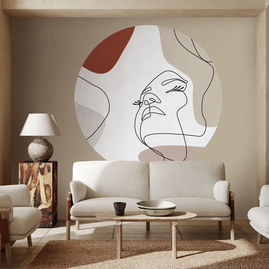 Tapeta Koło Layla Taupe