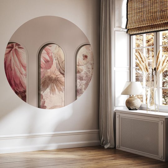 Tapeta Koło Libra Beige Harmony Earth