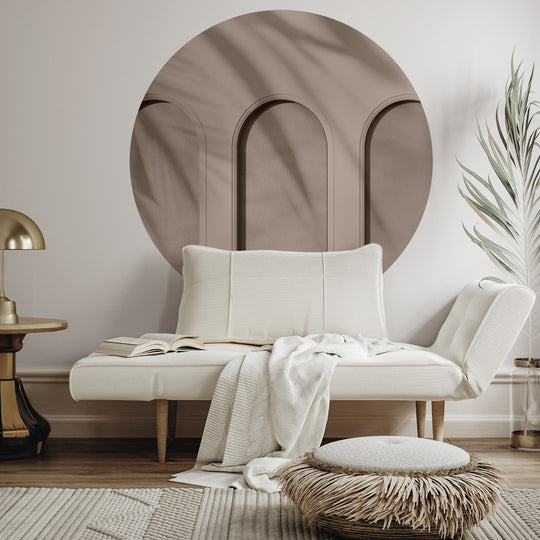 Tapeta Koło Libra Beige